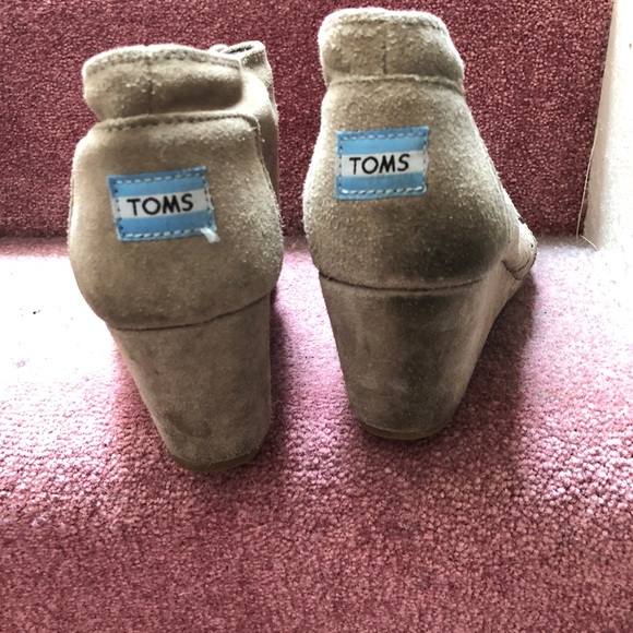 Sold on Mercari Toms Beige Wedge Booties - Picture 3 of 4